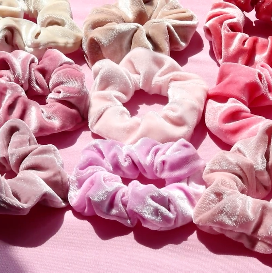 12 Pc Favorite Season Velvet Scrunchies